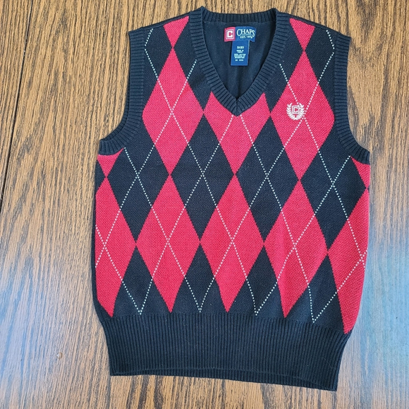 Chaps Boys' Argyle Sweater Vest Size S 8 - Picture 3 of 6